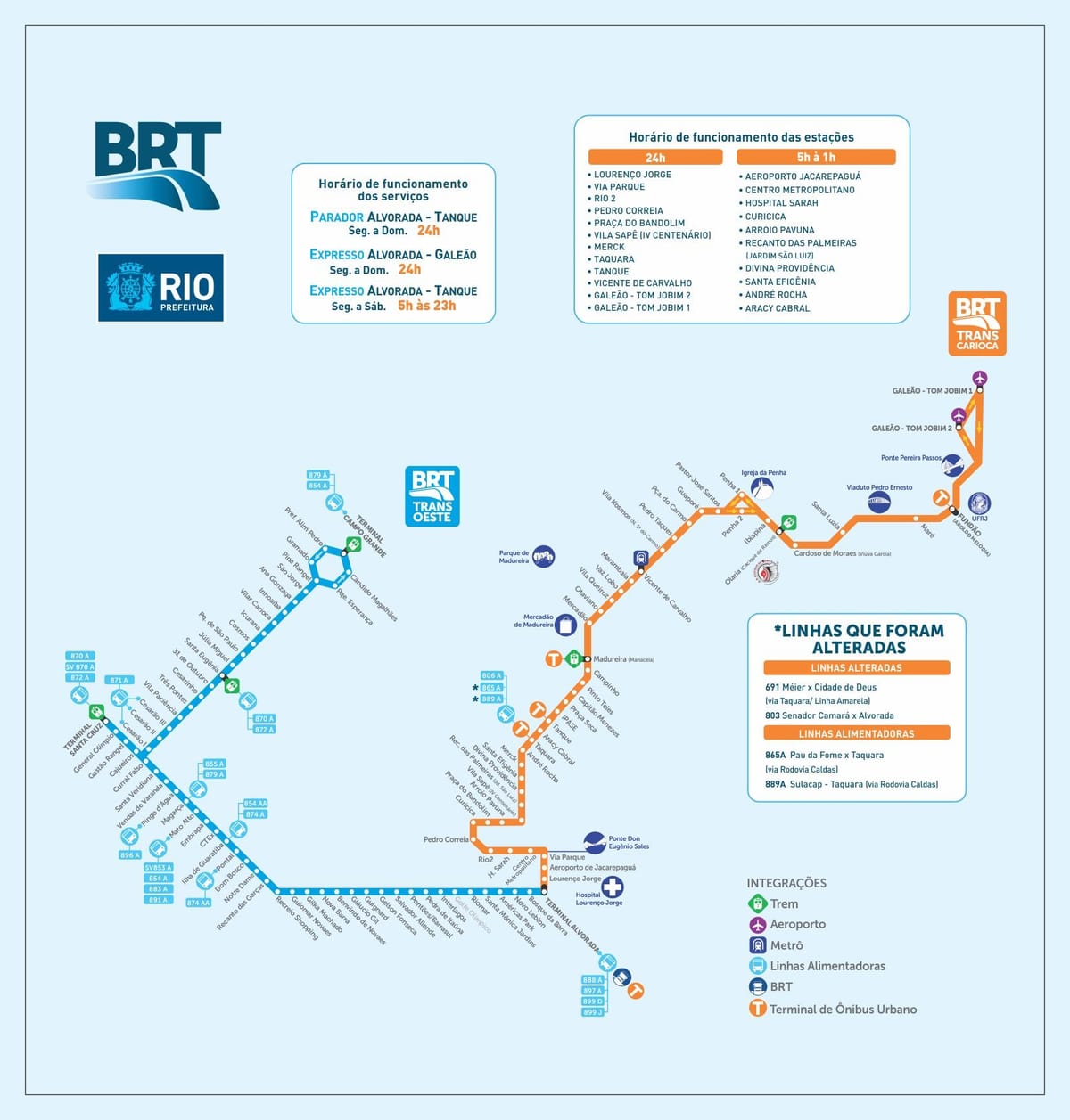 रियो brt नक्शा