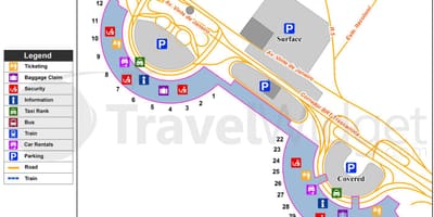 नक्शे के रियो डी जनेरियो टमटम हवाई अड्डे